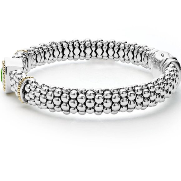 RIttenhouse Collection Peridot Caviar 18K 9mm Bracelet from Lagos - Picture 4 of 11